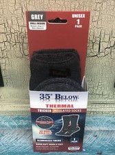 35° Below Thermal Socks Aluminized Fibers Nylon Warming 1 Pair Grey Small/Medium