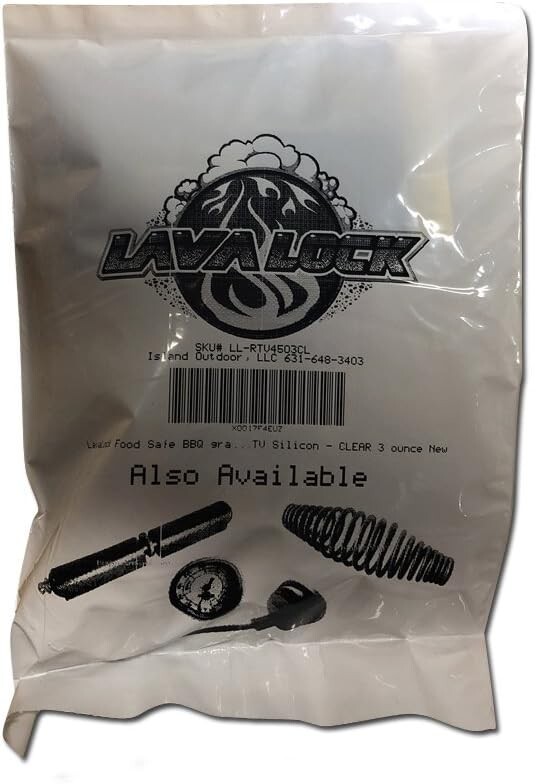 LavaLock® Food Safe BBQ Grade Adhesive Grill Smoker High Temp RTV clear