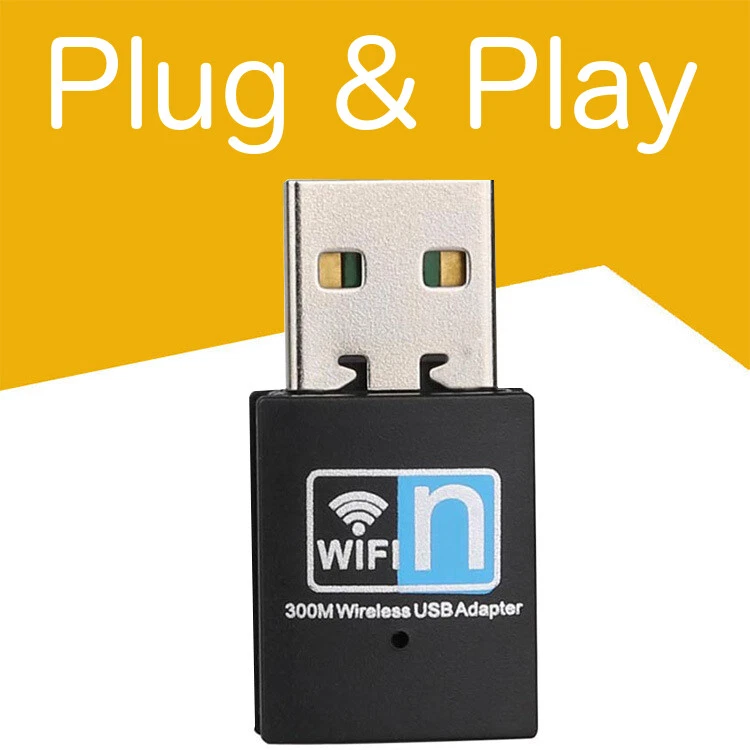 Mini WiFi Wireless Adapter WLAN 300 Mbit 802.11b/g/n USB 2.0 Stick Dongle NEU - Bild 2 von 4