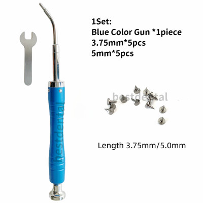 1Set Dental GBR Bone TAC Pins Gun Tacks Membrane Guide Auto Tacs Tacker Blue
