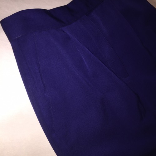 NWOT authentic CALVIN KLEIN COLLECTION royal purple light weight wool A-LINE SKI - Picture 9 of 11