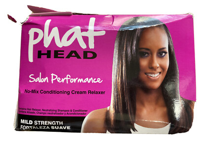 Phat Head No Mix Conditioning Cream Relaxer Kit New In Damaged Box 