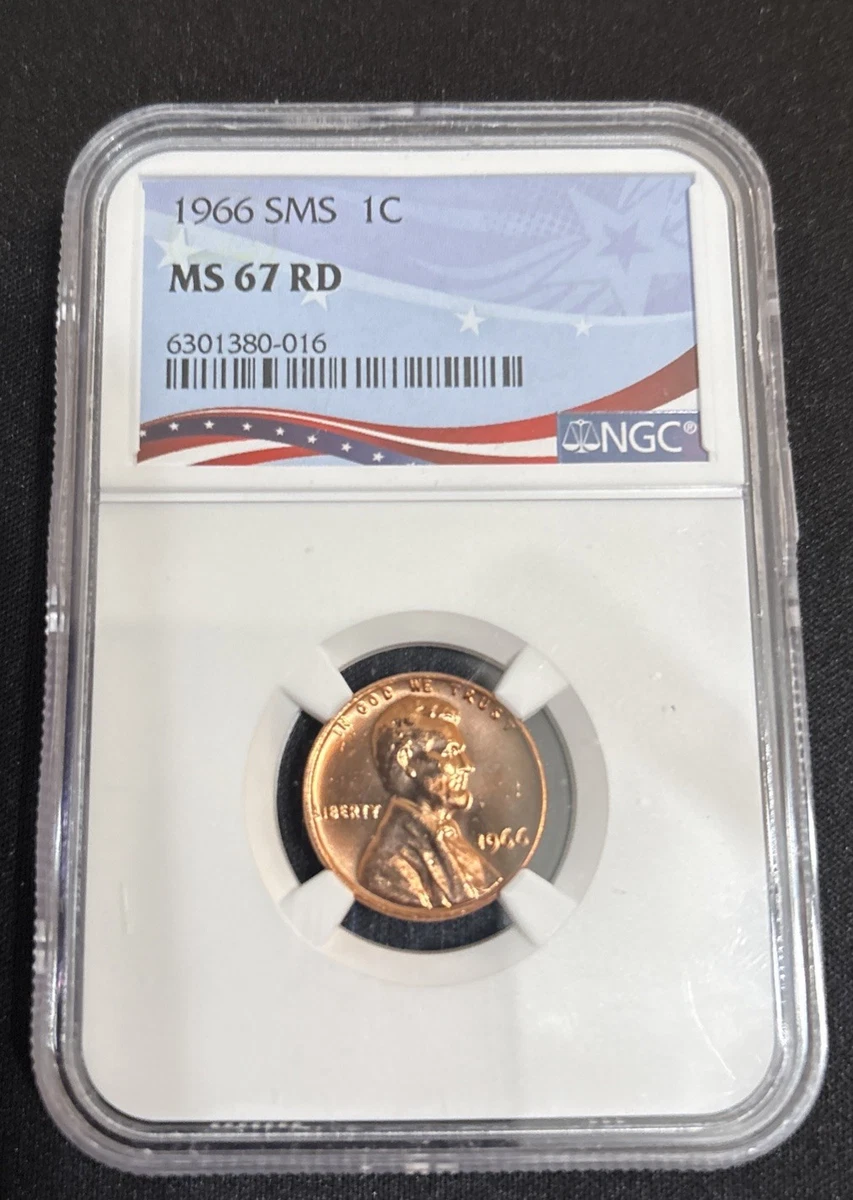 【3点】PCGSイギリスMS66 50P MS67RD 2P MS66RD 1P MS 67 Graded 1966 Lincoln Memorial Small Cents (1959-2008) for