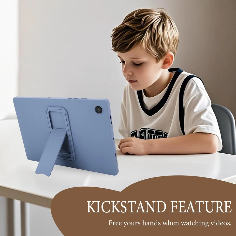 For Samsung Galaxy Tab A9+/A9/A8/A7 Stand Case Shockproof Soft Skin-Feel Cover - Image 4 of 4