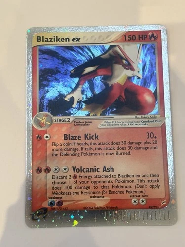 Bundle of 4 Vintage Pokemon Cards, Blaziken, Scyther, Rayquaza, Dark Houndoom