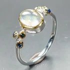 Vintage ring Natural Moonstone Ring 925 Sterling Silver Size 6.5 /R464678