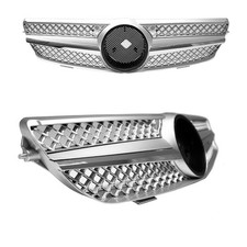 Mercedes CLK W209 C209 Kühlergrill Waben Front Grill voll Silber Chrom ab 05-09