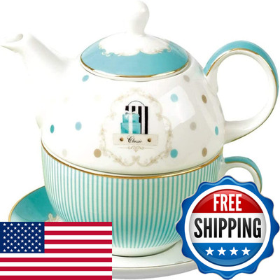 Ybk Tech Euro Style Teapot Cup Saucer Set Art Bone China Ceramic Tea Coffee Cup
