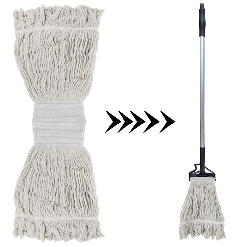 10Pcs Commercial String Mop Head, Loop-End Mop Head Replacement, Heavy Duty M... - Picture 6 of 7