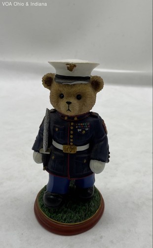 Hamilton Collection Marine "Dress Blues" Bear Figurine