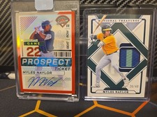 2025 Panini NT RELIC #/49 & PROSPECT Auto Red # /199 ATHLETICS - MYLES NAYLOR 🔥