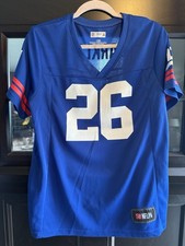 NFL Team Apparel New York Giants Barkley #26 Jersey Blue Women's Size L