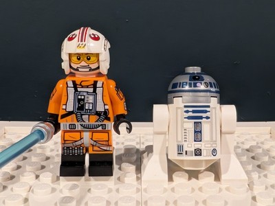 LEGO Star Wars UCS Luke Skywalker Pilot Minifigure Sw1267 w/ R2-D2 X-Wing 75355