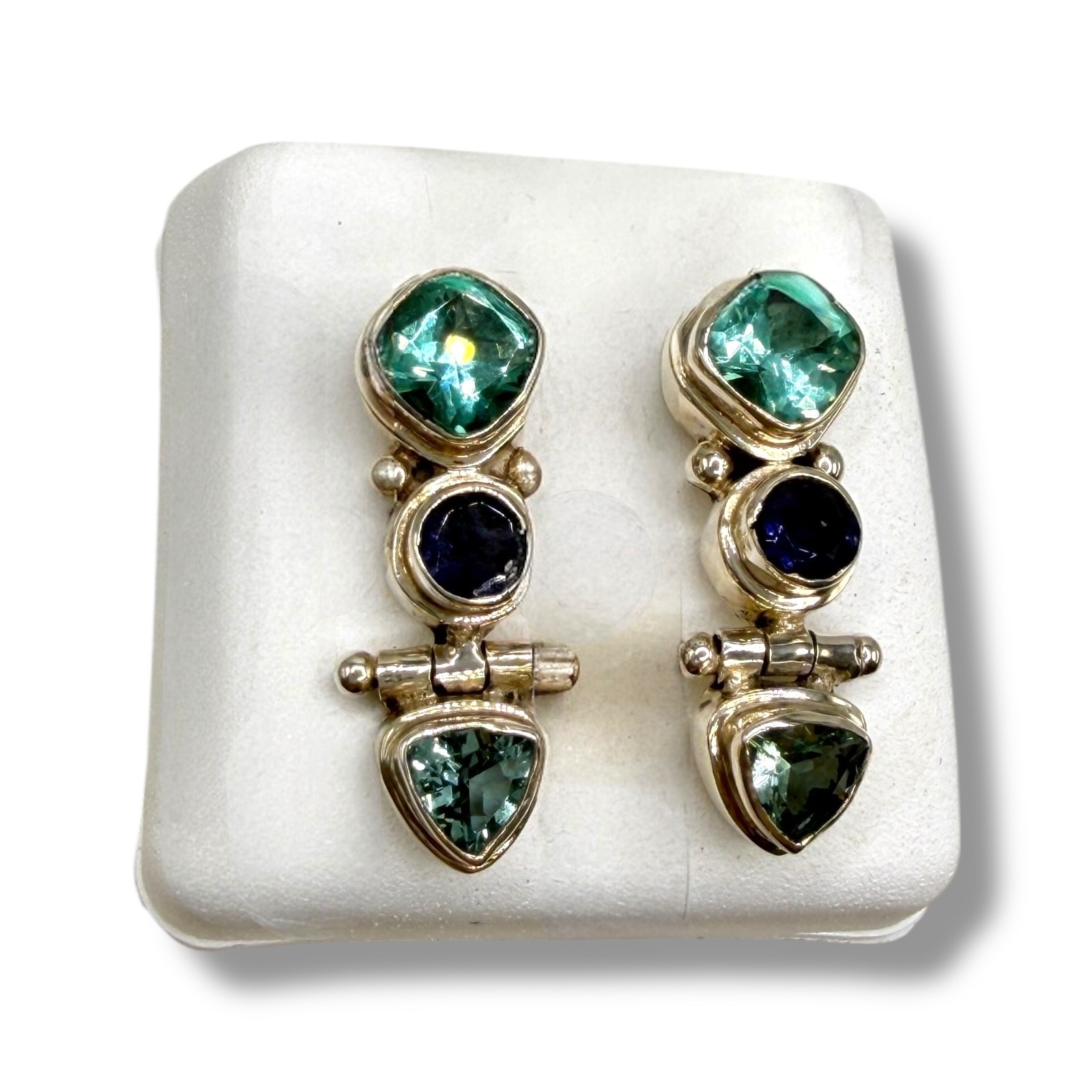 Solid 925 Sterling Silver Genuine Multicolor Gems… - image 4