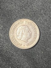 1967 Netherlands Silver (.640) 1/4 Gulden - fish privy - Only 310,000 Minted- 