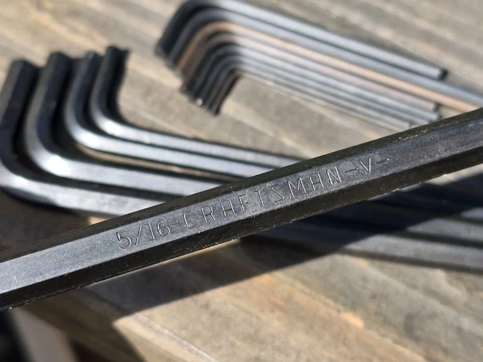 Vintage CRAFTSMAN SAE Long/Short Arm Hex Key 14pc. Set V & H series - Image 3 of 4