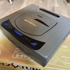 Sega Saturn HST-3200 console boxed set controller cables tested works Japan