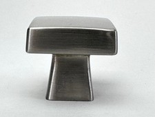 Brushed Nickel Cabinet Knobs 1" Square Lot of 31 with Screws