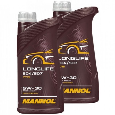 2x 1 Liter Mannol Longlife 5W-30 Motoröl VW 504 00 507 00 BMW LL-04 MB 229.51