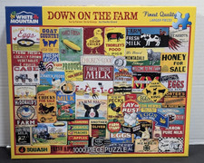 1000 Piece White Mountain Puzzle Down on the Farm 2017 - Complete