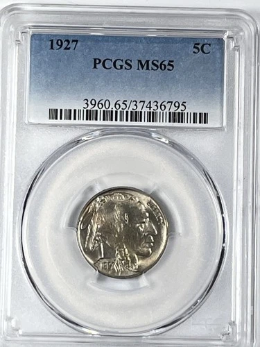 1927 Buffalo Nickel : PCGS MS65