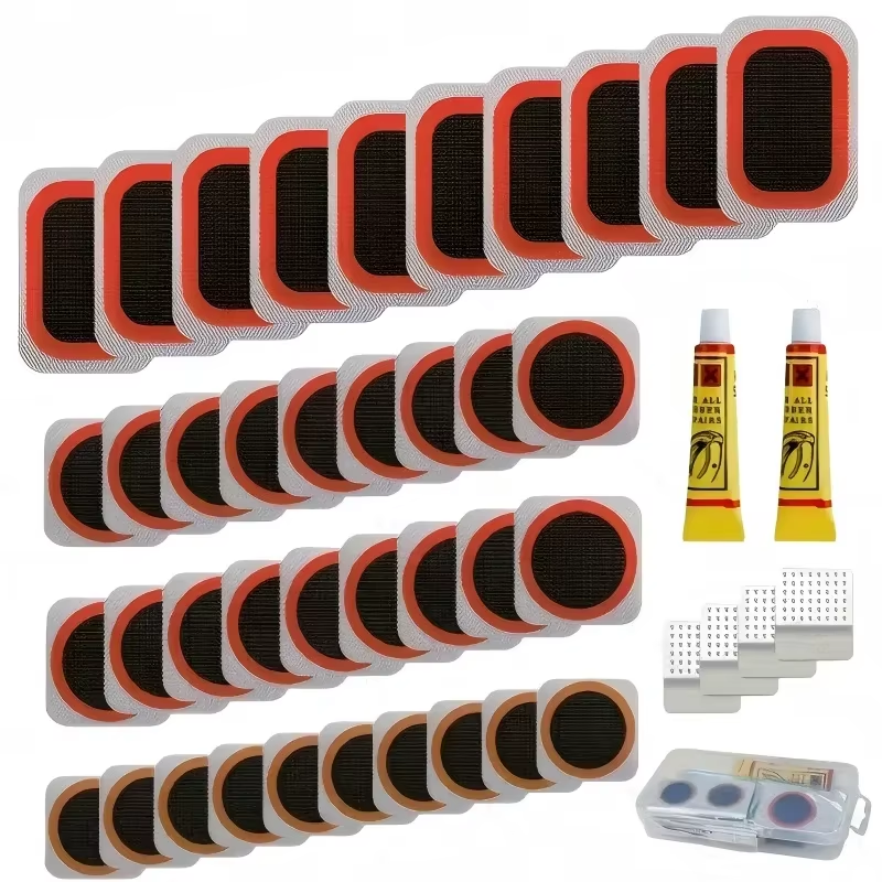 Vulcanizing Rim Bike Tire Repair Kit - Vulcanizing Patches, Professional Tube Fix Tool ...