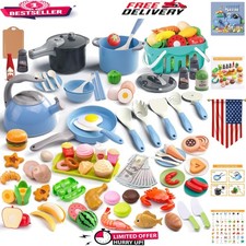 Ultimate 130-Piece Kitchen Playset for Toddler Cooking Adventures - Safe Fun