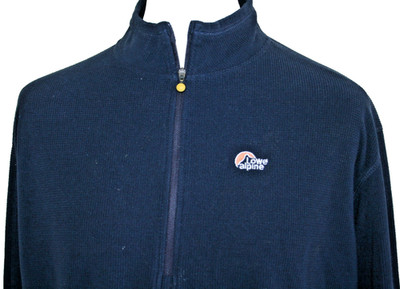 Lowe Alpine Aleuthian Herren 1/2 Zip Fleecejacke -L- Navy - Vintage Outdoor Top