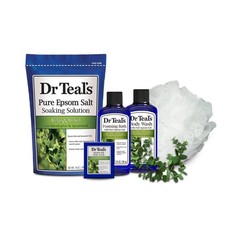 Dr Teal's Eucalyptus Bath and Body Gift Set Epson Salts Jar - 6pc
