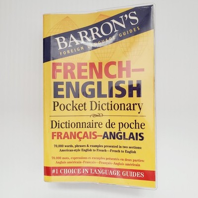 Barron's French-English Pocket Dictionary Book Language France Travel Paperback