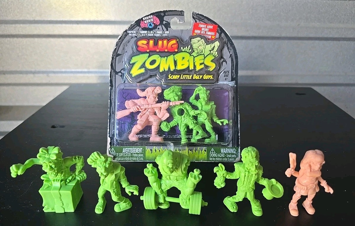 Jakks S.L.U.G. Zombies VS Human Green Lot of 8 Figures Horror