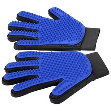 Haustierpflege Handschuhe Katzen Hund Pferd Haarentferner Silikon Blau