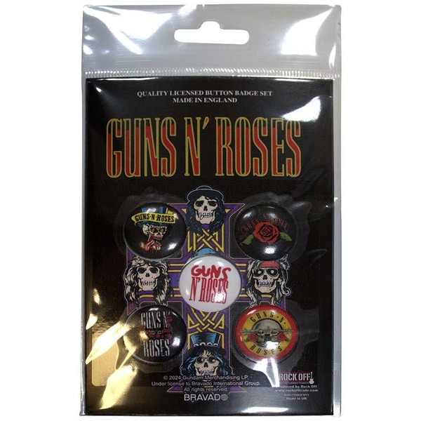 Gadget - Orphan Sku - Guns N' Roses Button Badge Pack: Bullet Logo -D- Rock Off-image