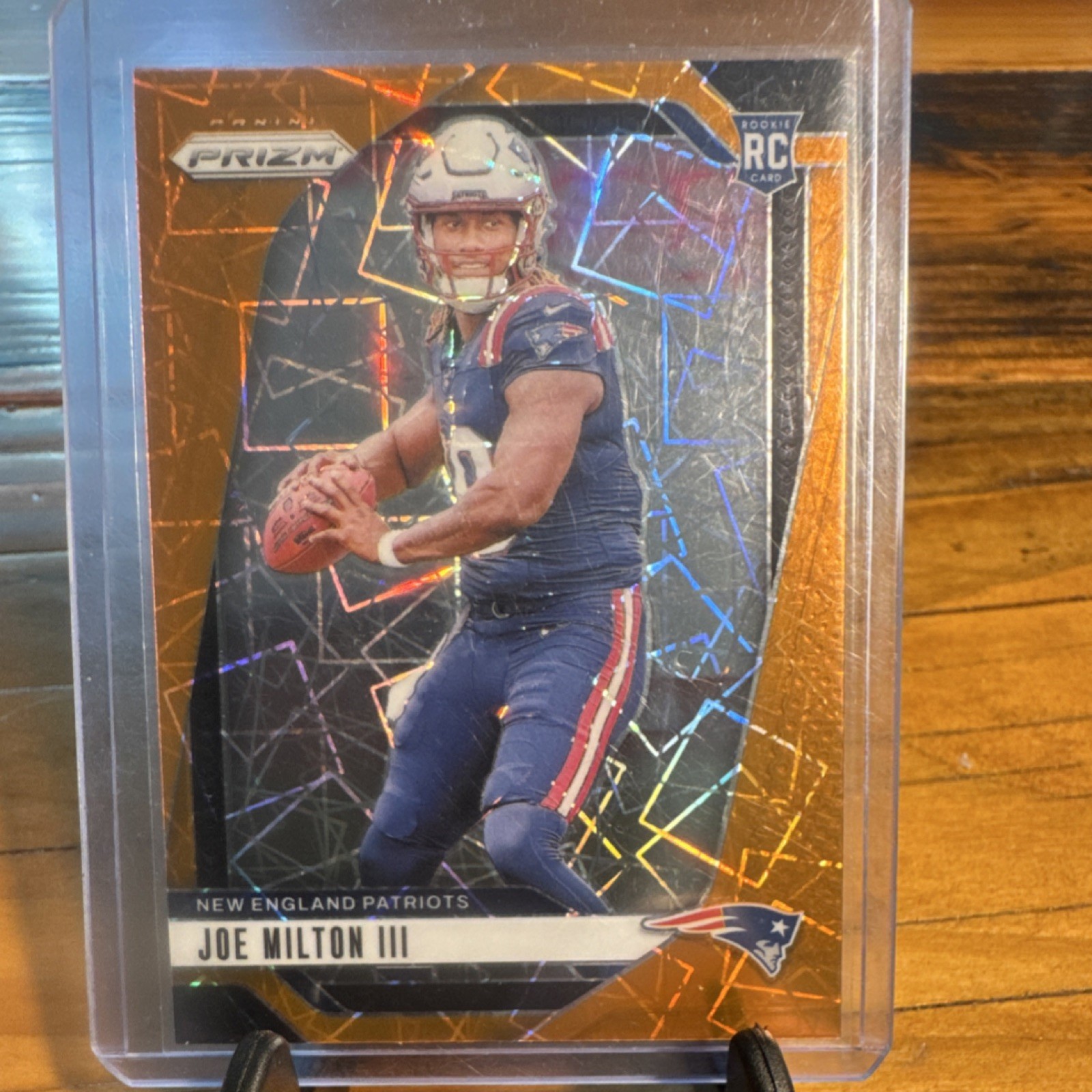 Panini 2024 Prizm Joe Milton III #354 Orange Cracked Ice Rookie