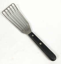 Slotted Fish Turner 6.25" x 3" Stainless Steel Spatula Rosewood Handle