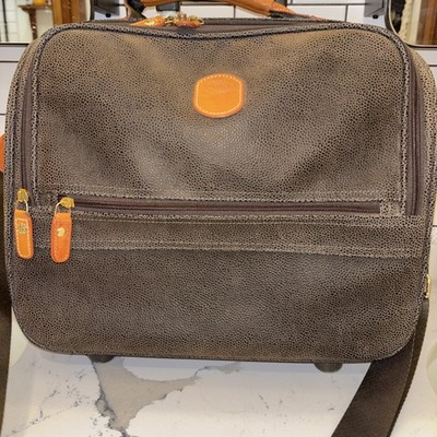 Bric's Life 15'' Rolling Tote, Brown, Carry-On Wheeled Laptop Case