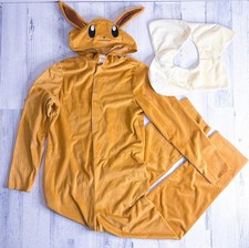 Eevee Classic Pokemon Halloween Costume Hooded Jumpsuit Girls Boys Unisex XL