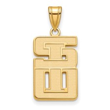 10k Yellow Gold LogoArt Southern Illinois University Large Pendant