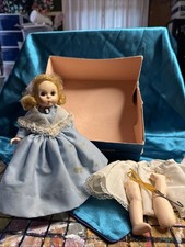 Vintage Madame Alexander 8" Doll, UNITED STATES 559 with Box, Stand - Broken
