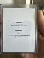 2024 Topps Chrome Sapphire Orange Paul Skenes/25 Auto Redeemed Redemption !!!