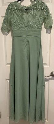 dark green bridesmaid dresses with sleeves Simple Cap Sleeves Long Bridesmaid Dresses main image 1