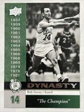 2008-09 Upper Deck Dynasty, Bob Cousy, Card #BOS-26, Boston Celtics