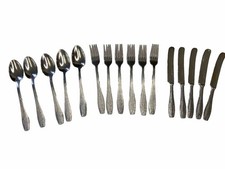 15 Piece Toy Aluminum Silverware Set Germany E7-32