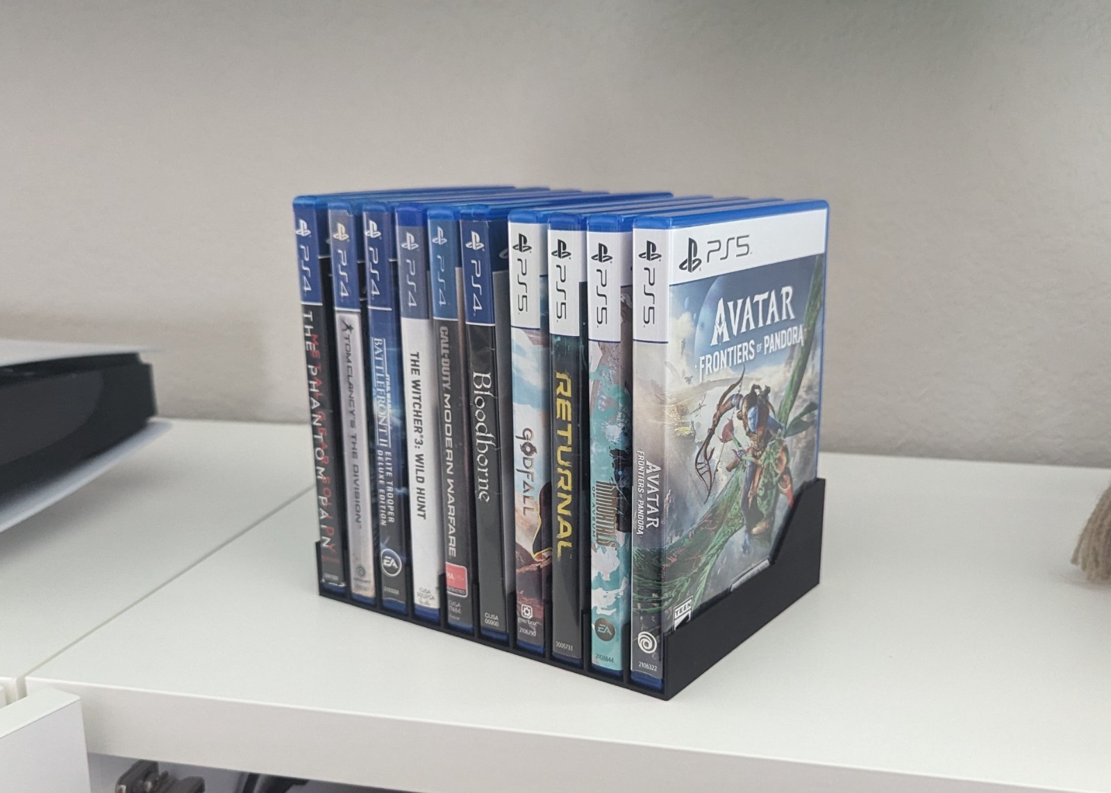 PS5 PS4 Game Storage Rack Disc Case Display Holder Organizer Black Stand