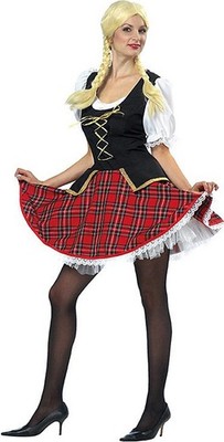 DAMEN SCHOTTEN KOSTÜM / Karneval Fasching Schottin Highlander Schottland Kleid