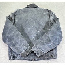 VTG Carhartt Men's Large J97-PTL Detroit PETROL Jacket Honey Comb Fade Distress