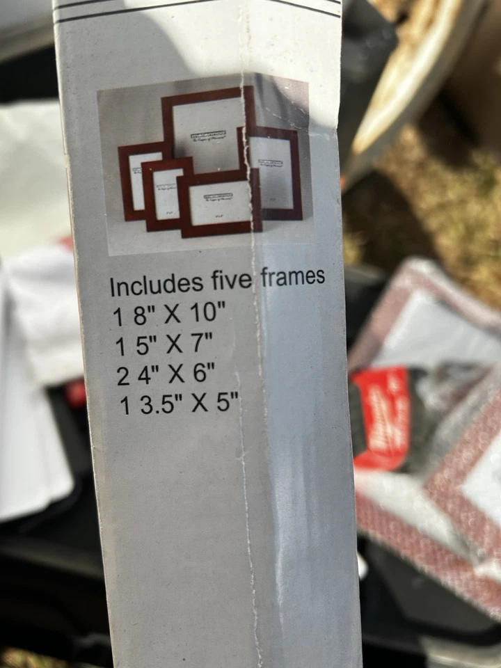 Juego de 4 marcos de fotos con acabado cerezo•Nuevo en caja•Melanco•Madera real Foto 4 de 4