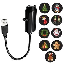HD Christmas Scene Projector with 10 Festive Scenes, Plug and Play HD Christmas