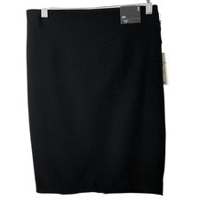 Express NWT Women's Supersoft Twill Pencil Career Skirt in Black Size 2