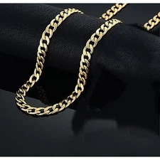 VFK 14K Gold Filled Cuban Link Chain Necklace – Unisex Jewelry